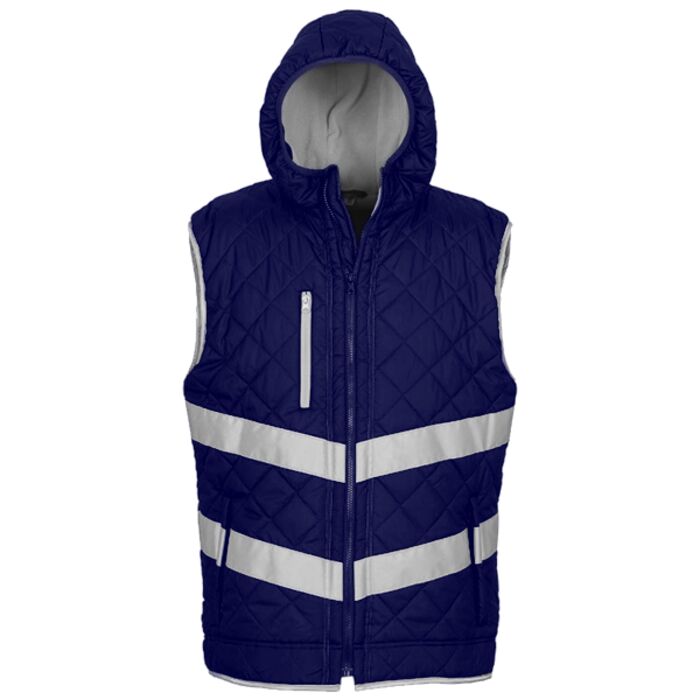 Yoko Hi-Vis Kensington Hooded Gilet Thumbnail