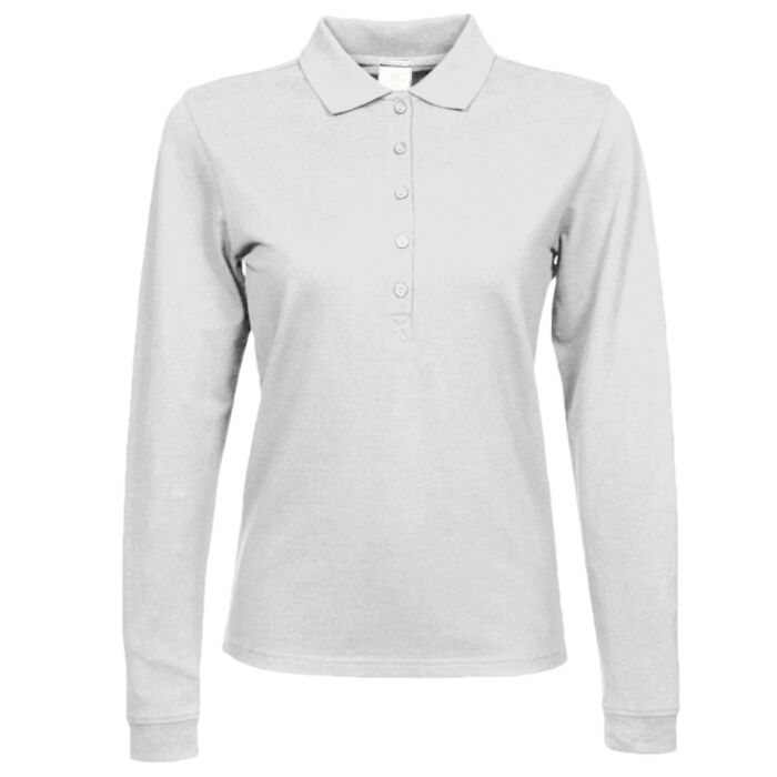 Tee Jays Ladies Luxury Stretch Long Sleeve Polo Shirt Thumbnail