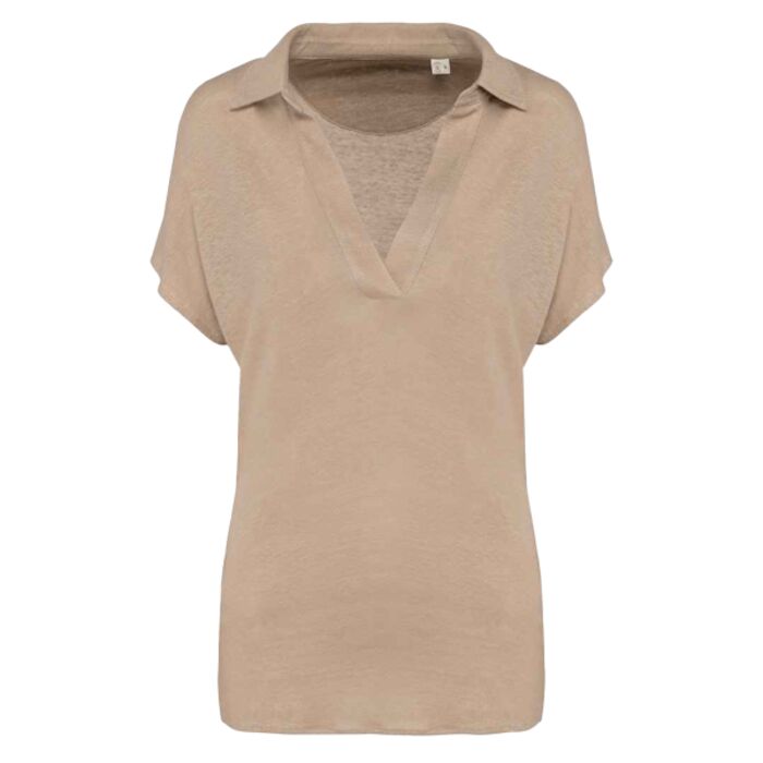 Native Spirit Native Spirit Ladies Linen Polo Shirt NS221 Native Spirit Ladies Linen Polo Shirt Thumbnail