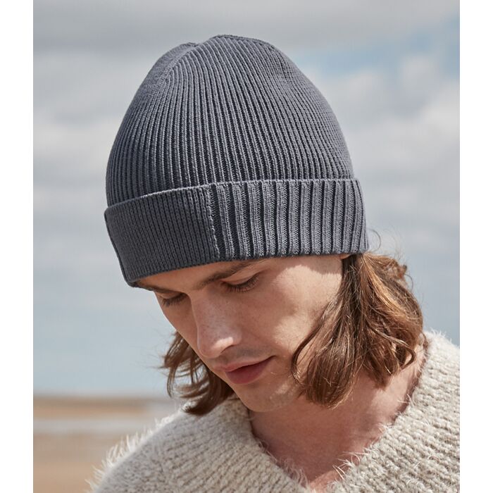 Beechfield Organic Cotton Engineered Patch Beanie Thumbnail