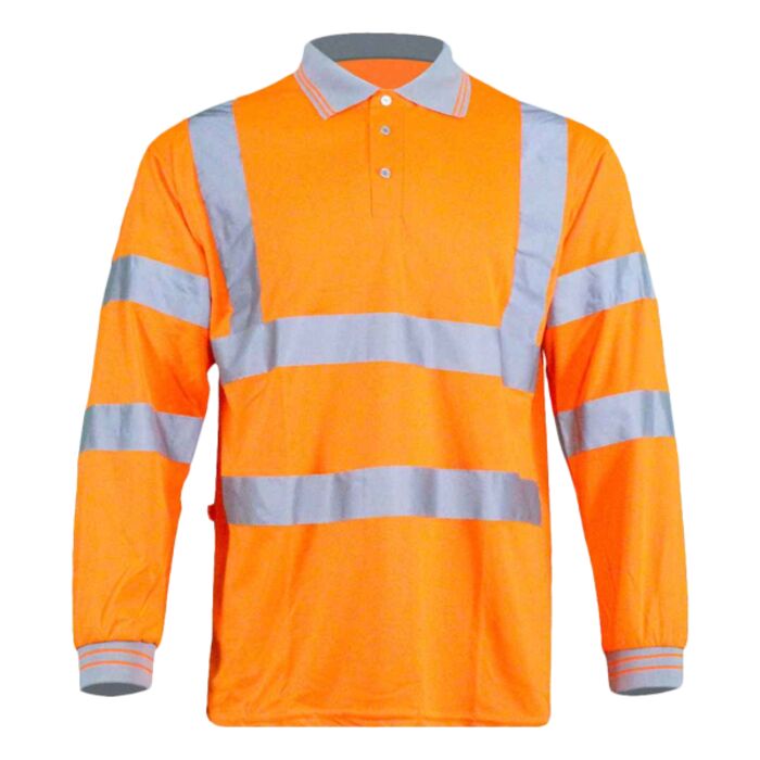 Warrior Hi-Vis Long Sleeve Polo Shirt Thumbnail