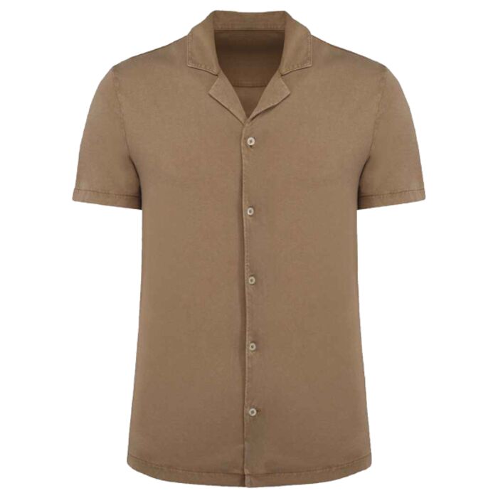 Spasso Jersey Short Sleeve Bowling Collar Shirt Thumbnail