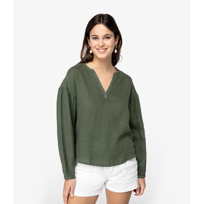 Spasso Ladies Linen Blouse Thumbnail