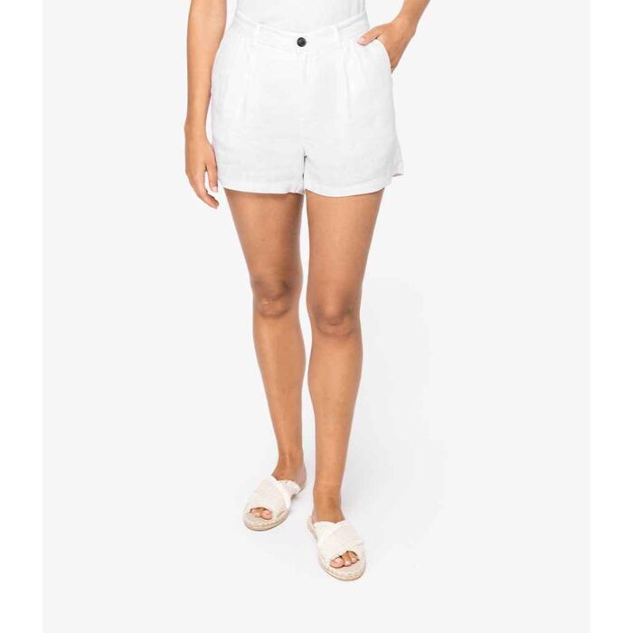 Spasso Ladies Linen Bermuda Shorts Thumbnail