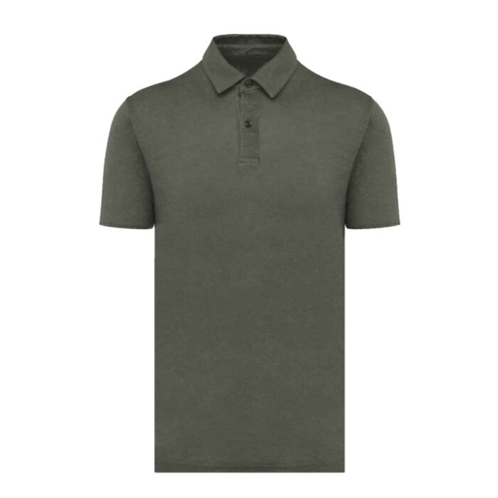 Spasso Knitted Linen Polo Shirt Thumbnail