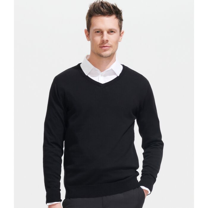 SOL'S Galaxy Cotton Acrylic V Neck Sweater Thumbnail