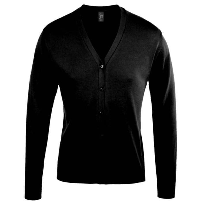 SOL'S Ladies Golden Cotton Acrylic V Neck Cardigan Thumbnail