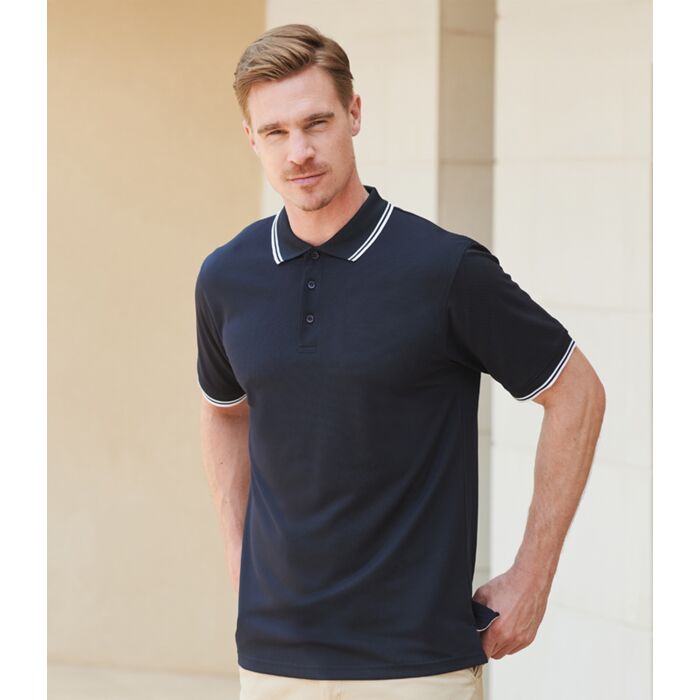 Henbury Coolplus® Tipped Polo Shirt Thumbnail