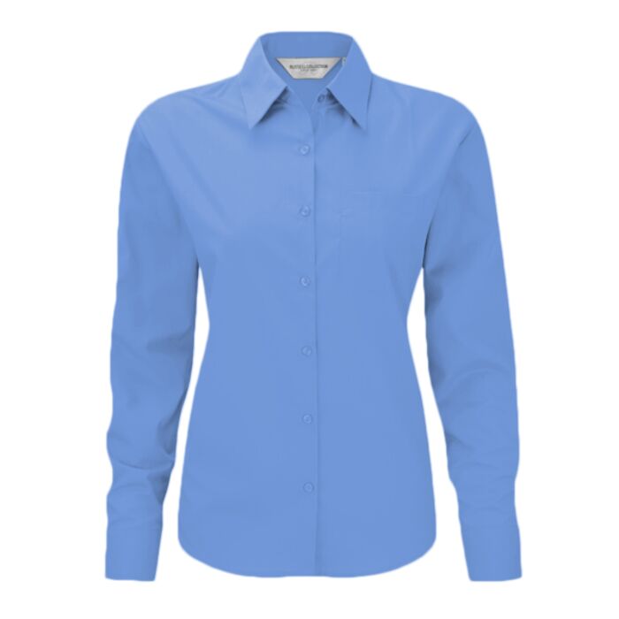 Russell Collection Russell Collection Ladies Long Sleeve Easy Care Poplin Shirt 934F Russell Collection Ladies Long Sleeve Easy Care Poplin Shirt Thumbnail