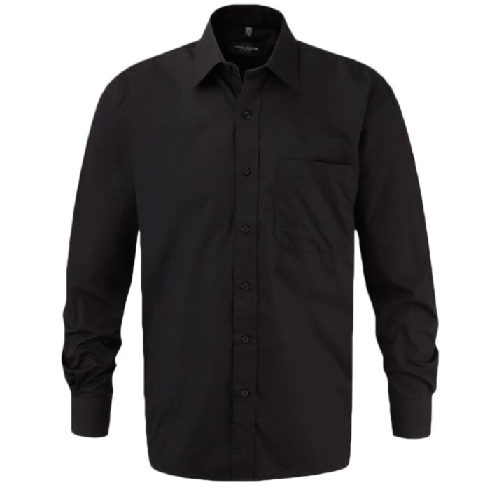 Russell Collection Long Sleeve Easy Care Cotton Poplin Shirt Thumbnail