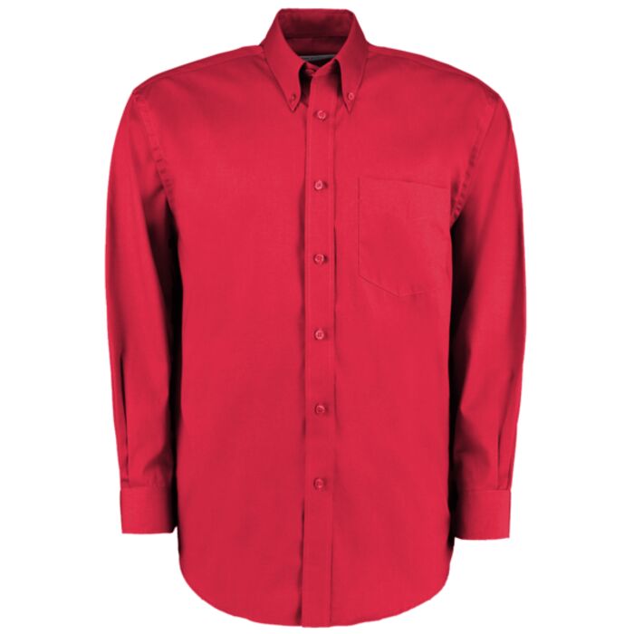 Kustom Kit Premium Long Sleeve Classic Fit Oxford Shirt Thumbnail