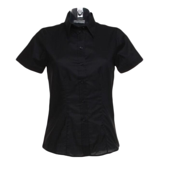 Kustom Kit Ladies Short Sleeve Tailored Workwear Oxford Shirt Thumbnail