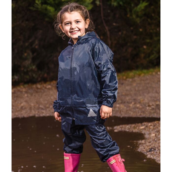 Result Kids Waterproof Jacket/Trouser Suit in Carry Bag Thumbnail