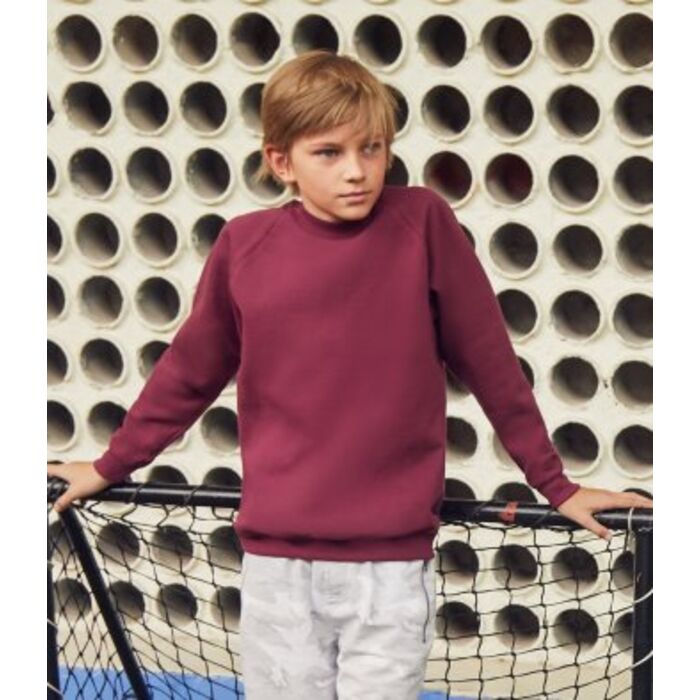 Fruit of the Loom Kids Classic Raglan Sweatshirt Thumbnail