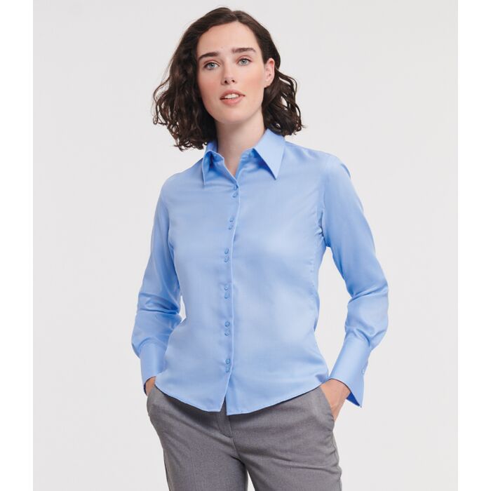 Russell Collection Ladies Long Sleeve Ultimate Non-Iron Shirt Thumbnail