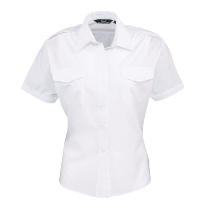 Premier Premier Ladies Short Sleeve Pilot Shirt PR312 Premier Ladies Short Sleeve Pilot Shirt Thumbnail