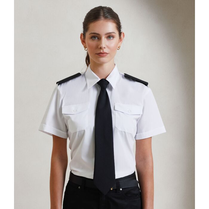 Premier Ladies Short Sleeve Pilot Shirt Thumbnail