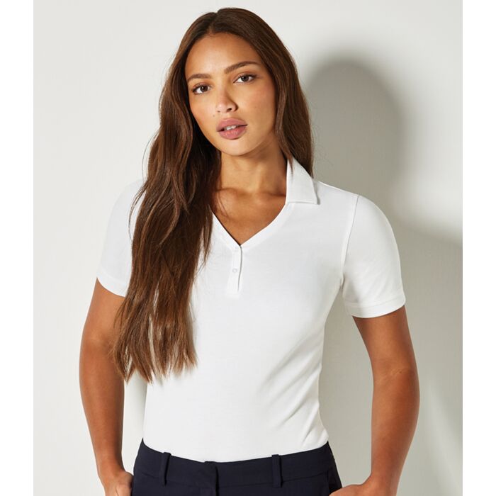 Kustom Kit Sophia Comfortec® V Neck Polo Shirt Thumbnail