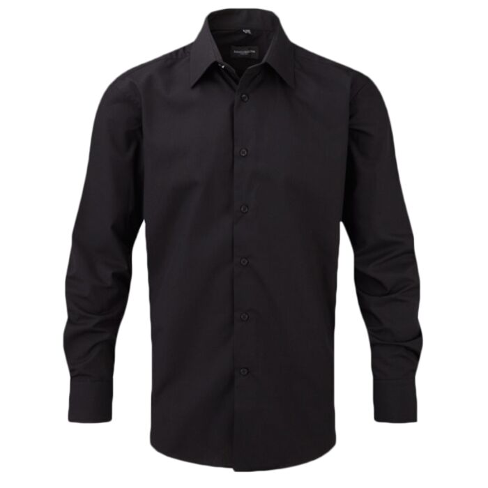 Russell Collection Long Sleeve Tailored Poplin Shirt Thumbnail