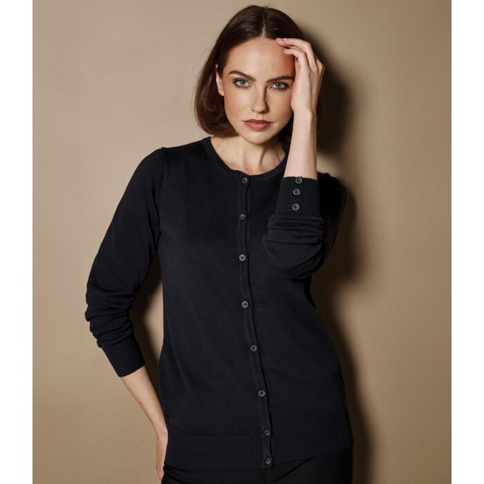 Kustom Kit Ladies Arundel Round Neck Cardigan Thumbnail