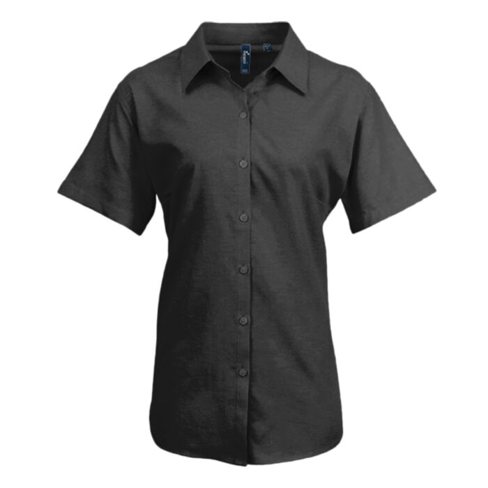 Premier Premier Ladies Signature Short Sleeve Oxford Shirt PR336 Premier Ladies Signature Short Sleeve Oxford Shirt Thumbnail