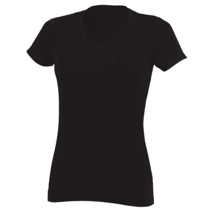 SF Clothing Ladies Feel Good Stretch V Neck T-Shirt Thumbnail