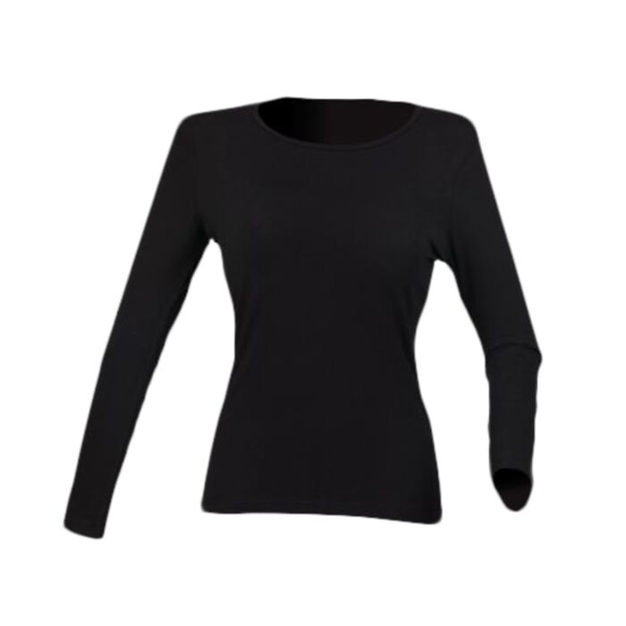 SF Clothing Ladies Feel Good Long Sleeve Stretch T-Shirt Thumbnail