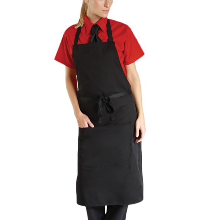 Dennys Dennys Bib Apron with Pocket DE121 Dennys Bib Apron with Pocket Thumbnail