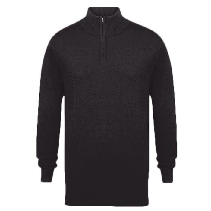 Henbury Zip Neck Sweater Thumbnail