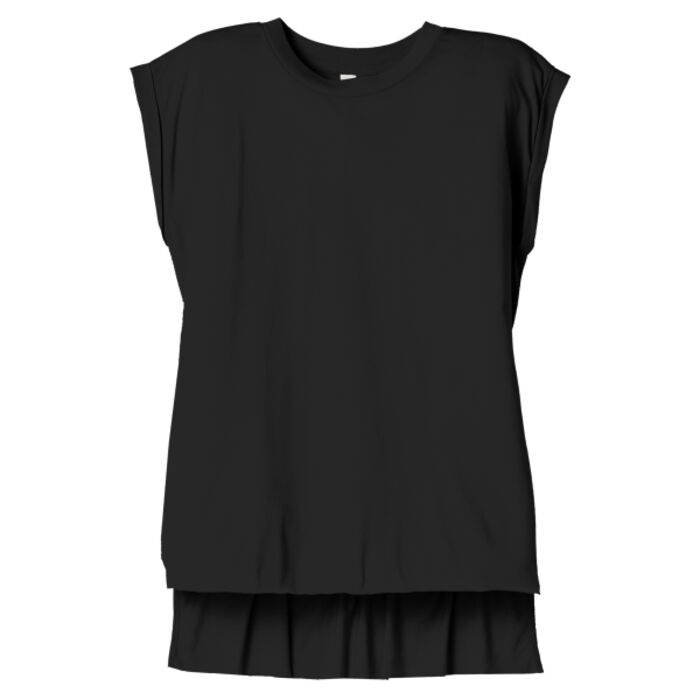 Bella + Canvas Bella Ladies Flowy Rolled Cuff Muscle T-Shirt BL8804 Bella Ladies Flowy Rolled Cuff Muscle T-Shirt Thumbnail