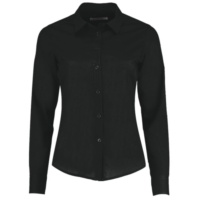 Kustom Kit Ladies Long Sleeve Tailored Poplin Shirt Thumbnail