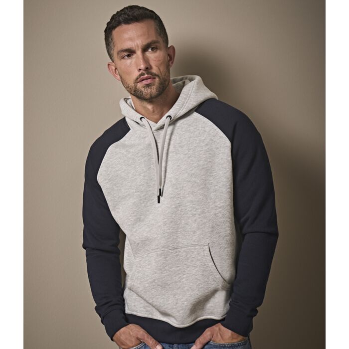 Tee Jays Two Tone Raglan Hooded Sweatshirt Thumbnail