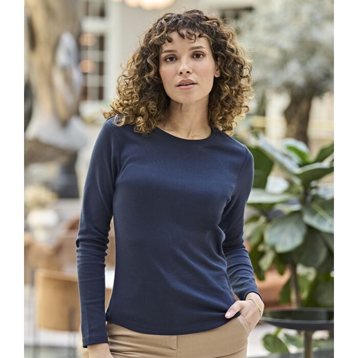 Tee Jays Ladies Long Sleeve Interlock T-Shirt Thumbnail