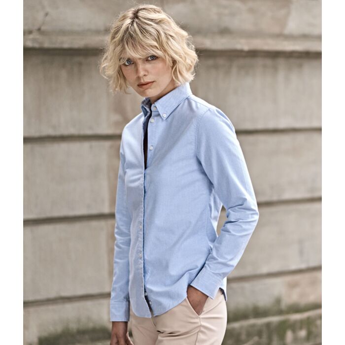 Tee Jays Ladies Perfect Long Sleeve Oxford Shirt Thumbnail