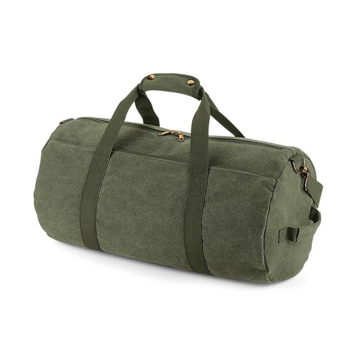 BagBase Vintage Canvas Barrel Bag Thumbnail