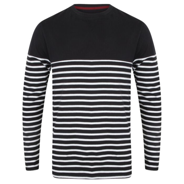 Front Row Unisex Long Sleeve Breton Striped T-Shirt Thumbnail