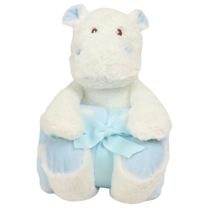 Mumbles Hippo with Printed Fleece Blanket Thumbnail
