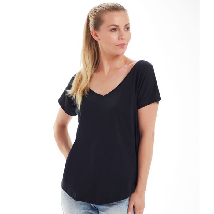 Mantis Ladies Loose Fit V Neck T-Shirt Thumbnail