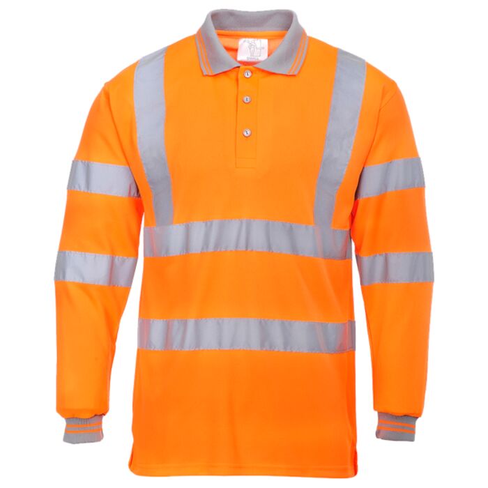 Portwest Hi-Vis Long Sleeve Polo Shirt Thumbnail