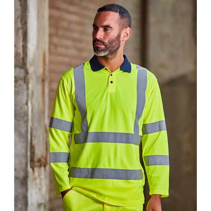 Pro RTX High Visibility Long Sleeve Polo Shirt Thumbnail