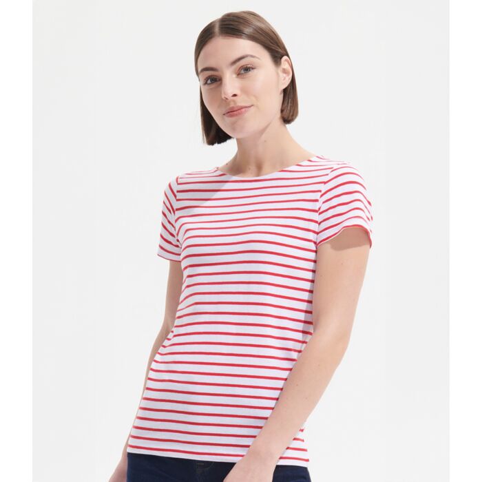 SOL'S Ladies Miles Striped T-Shirt Thumbnail