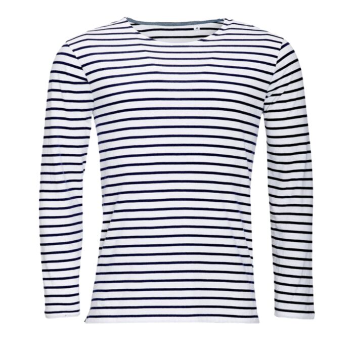 SOL'S Marine Long Sleeve Striped T-Shirt Thumbnail