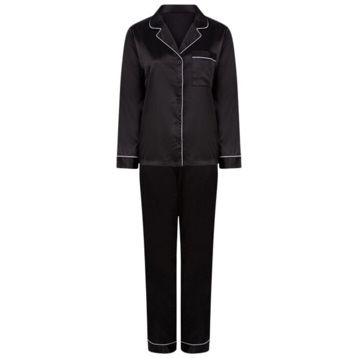 Towel City Ladies Satin Long PJ's Thumbnail