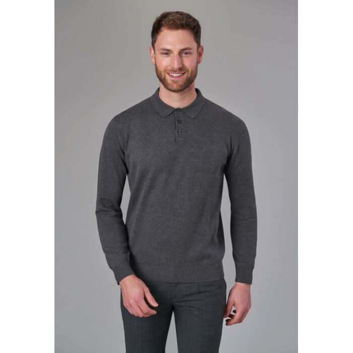 Brook Taverner - NEW Casper L/S Knit Polo Shirt Thumbnail