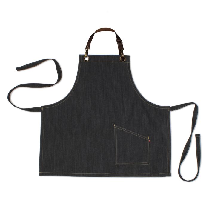 Kylemark County Classic - Denim Short Bib Apron - Leather Halter - Premium AF2012 County Classic - Denim Short Bib Apron - Leather Halter - Premium Thumbnail