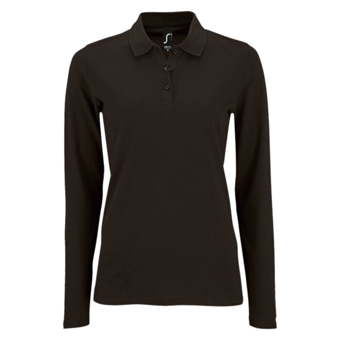 SOL'S Ladies Perfect Long Sleeve Piqué Polo Shirt Thumbnail