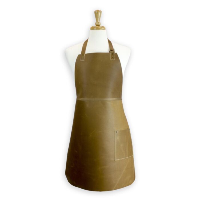 Long Leather Bib Apron - Premium Thumbnail