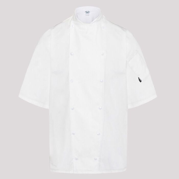 Le Chef Executive Jacket in White Short Sleeve Thumbnail