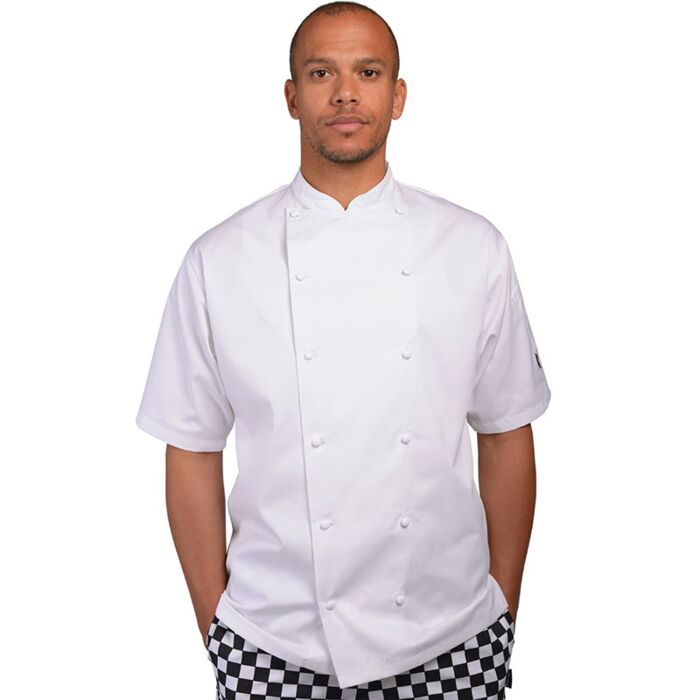 Le Chef Executive Jacket in White Short Sleeve Thumbnail