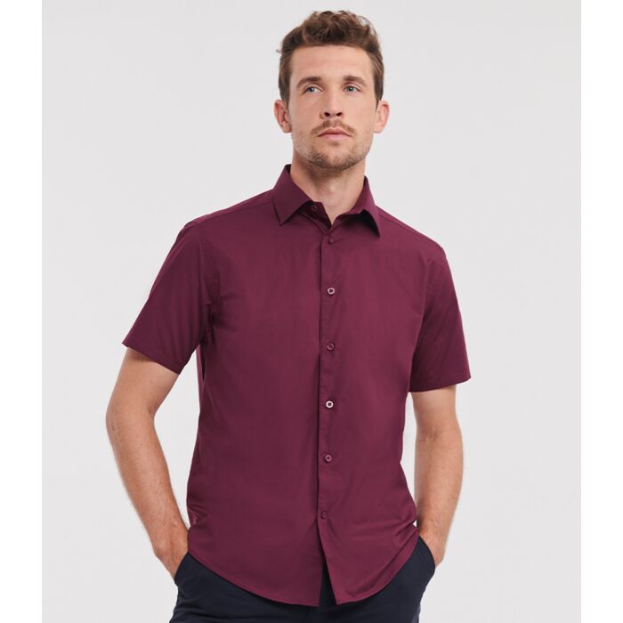 Russell Collection Short Sleeve Easy Care Fitted Shirt Thumbnail